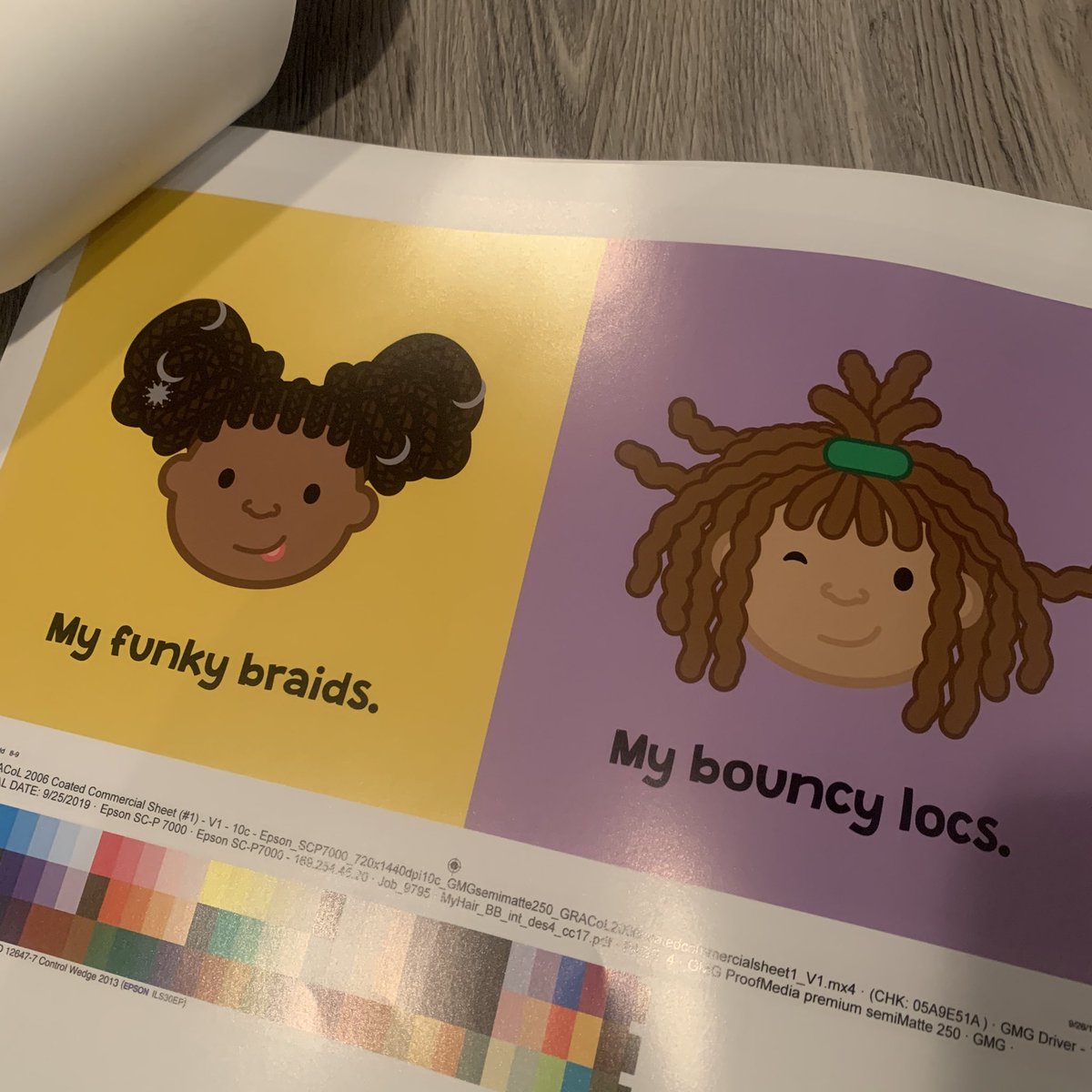 dmcox_'s tweet photo. Spread sneak peeks ππ€© #MyHairBoardBook #printproofs
Pre-Order:
(Official Release next month!)
https://t.co/kU1Mt6b2o9 https://t.co/0QPrMfaBUK