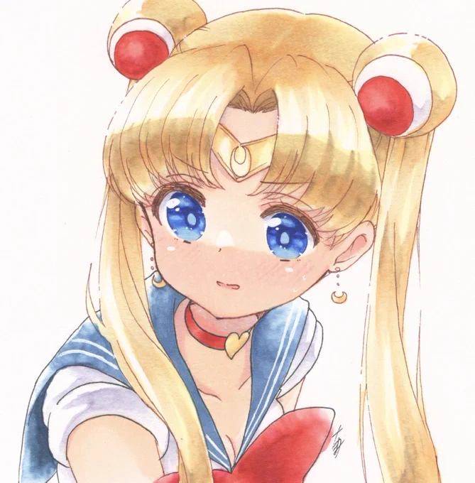 やってみました?*゜
見えてないとこはなんとなくで?

 #sailormoonredraw 
 #コピック #アナログ 