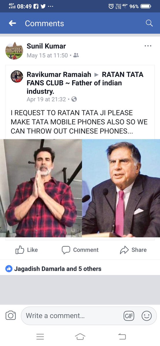 Sunil11661512's tweet photo. @RNTata2000 https://t.co/Qk4vSdJuzt
