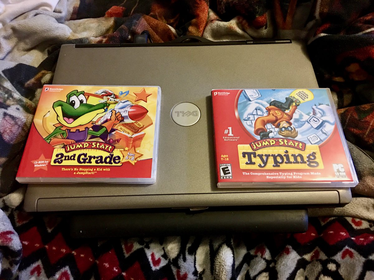 Whats_SarahG's tweet image. Me? Buying an old Windows laptop so I can play my #JumpStart computer games again? It&apos;s more likely than you think. (Still waiting for 2 games to arrive, but I never finished these so I&apos;m glad they got to me first.) #KnowledgeAdventure