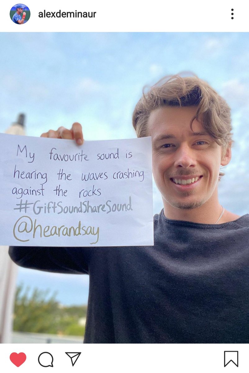 This is brilliant from <a href="/alexdeminaur/">Alex de Minaur</a> While sport is on hold it's great to see his willingness to use his platform to support the <a href="/HearAndSay/">Hear and Say</a>: Here to Stay Giving Day on May 28. Thanks Alex for sharing your favourite sound 👏 #Giftsoundsharesound hearandsay.com.au/heretostay
