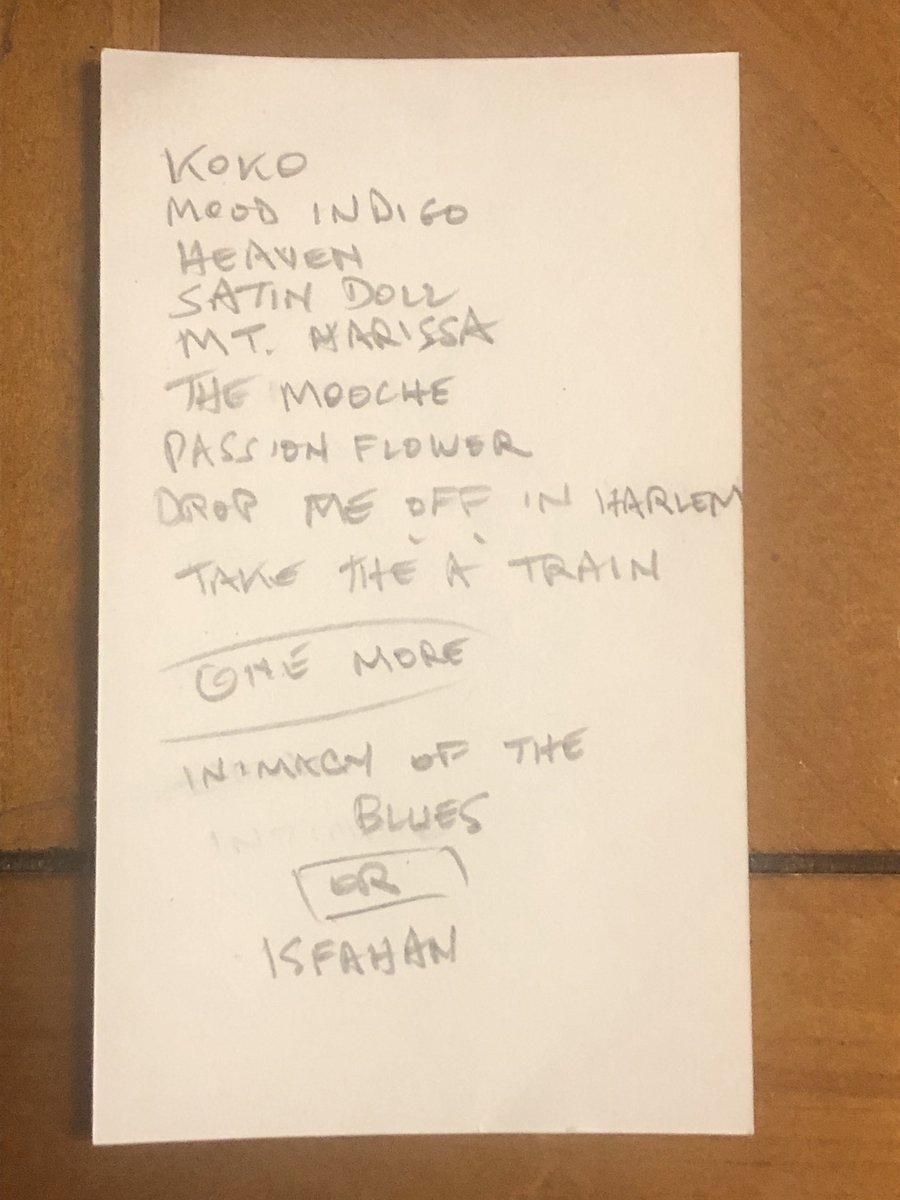 Dad has a track list for his new album, which will be recorded 6 weeks from now. Daybreak Express: The Music of Duke Ellington and Billy Strayhorn.
