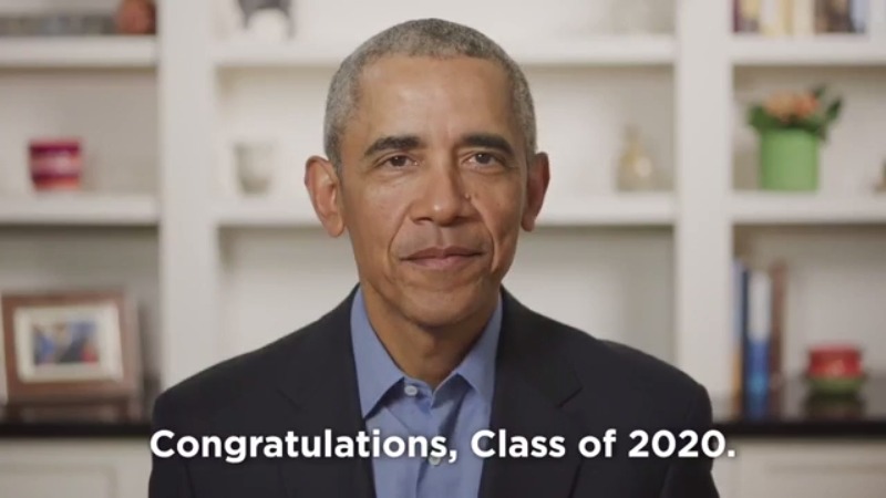 kron4news's tweet photo. 'THIS IS YOUR GENERATION'S WORLD TO SHAPE': Former President Barack #Obama shared a powerful message in a graduation speech shared to social media on Saturday.

Watch full video here: 
https://t.co/GW4BsUKBFc https://t.co/ISMmrDWkQG