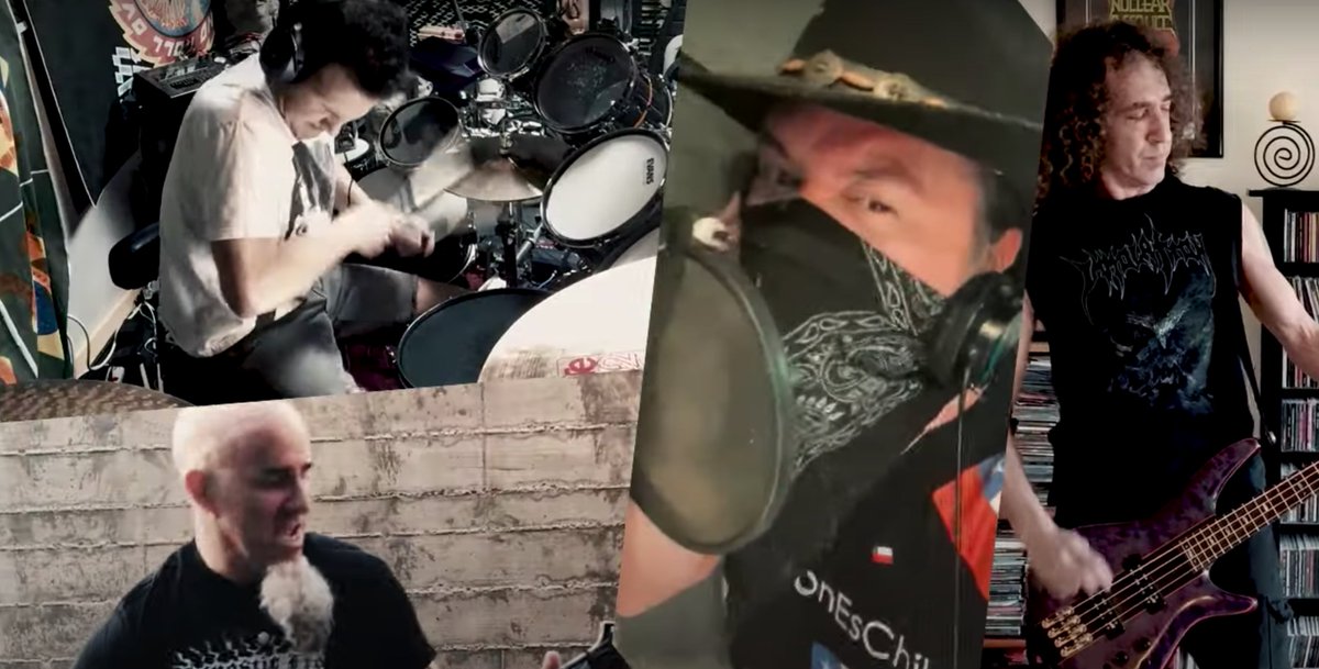 See Mike Patton, a.k.a. "The Lonely Rager," join S.O.D.'s <a href="/Scott_Ian/">Scott Ian</a>, <a href="/skisum/">Charlie Benante</a> and <a href="/DanLilker/">Danny Lilker</a> for a ripping quarantine performance of "Speak Spanish or Die" bit.ly/2TcNrnu