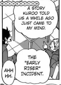 The fact that the only junior they're talking about here is Kenma and Kuroo clearly didn't like the idea of Yaku ending the conversation gives me whipped Kuroo again. He just can't shut the hell up when it's about Kenma. I stan a whipped man, named Kuroo Tetsurou. 