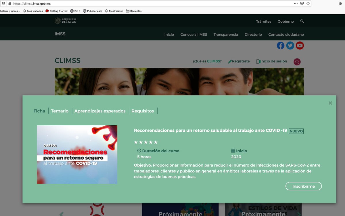 OlgaGeorgina's tweet photo. ¿Ya vieron? ya está el nuevo curso de CLIMSS https://t.co/Tpob3Lkswt Recomendaciones para un retorno saludable al trabajo ante COVID-19 https://t.co/HZiticmFc9