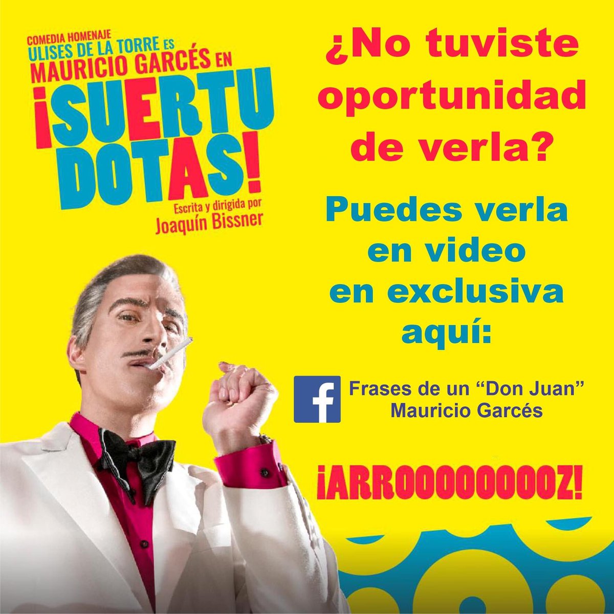 A todos nuestros seguidores les traemos una EXCLUSIVA, para estos días de encierro la obra de teatro en homenaje a Mauricio Garcés  en vídeo, si no pudiste verla ¡¡Aquí podrás hacerlo!!   #galan #mauriciogarcés #donjuan #aga #suertudotas           vimeo.com/403537858