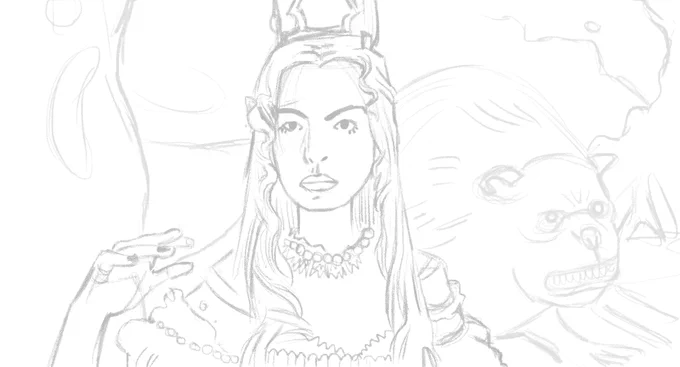 need to practice my technical skills so we drawin anne hathaway✨ 