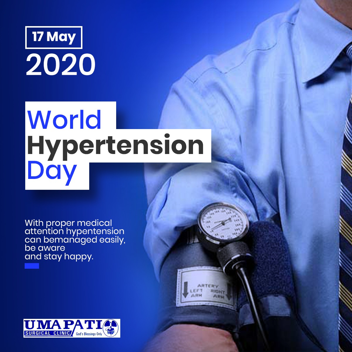 ClinicUmapati's tweet image. WORLD HYPERTENSION DAY
With proper medical attention hypertension can be managed easily, be aware and stay happy.
#HypertenstionDay #ControlBP #MeasureBP #LiveHealthy #StayHome #StaySafe #COVID19