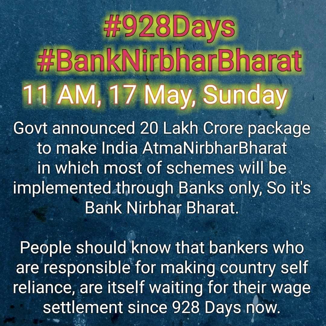 freaktouch's tweet photo. #928Days #BankNirbharBharat We will keep  doing our job you keep exploiting banking community. 
@narendramodi @PMOIndia @DFS_India @DebasishPanda87 @ndtvindia @ZeeBusiness @CNBC @aiboc_in @UFBUIndia @Bankers_United @aibea_india https://t.co/3qoa7Nqb62