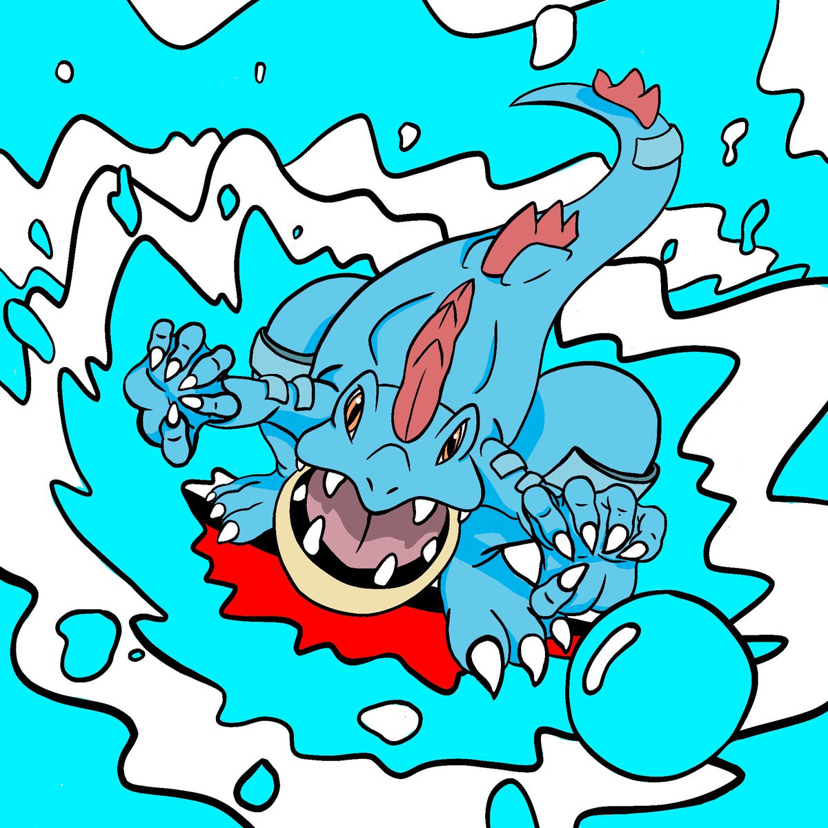 yfbajis's tweet photo. Go Daesy!
#pokemon
#feraligart
#drawing
#procreate 
#watertype https://t.co/RfUatCmVNI