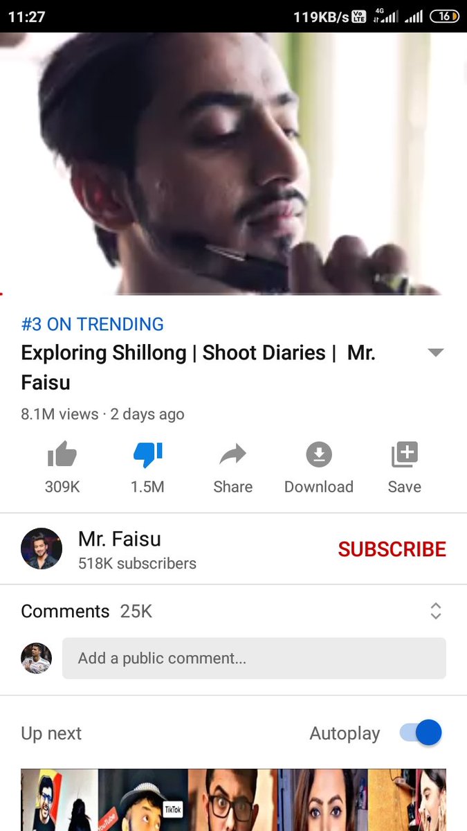 sic_mundus__'s tweet photo. 1.5 million dislikes 🤣🤣🤣.. One of the worst dislike ratio of all time..... Ye aayenge YouTube pe lol... #RoastNahiFryKarunga https://t.co/qjKgVOjuLf