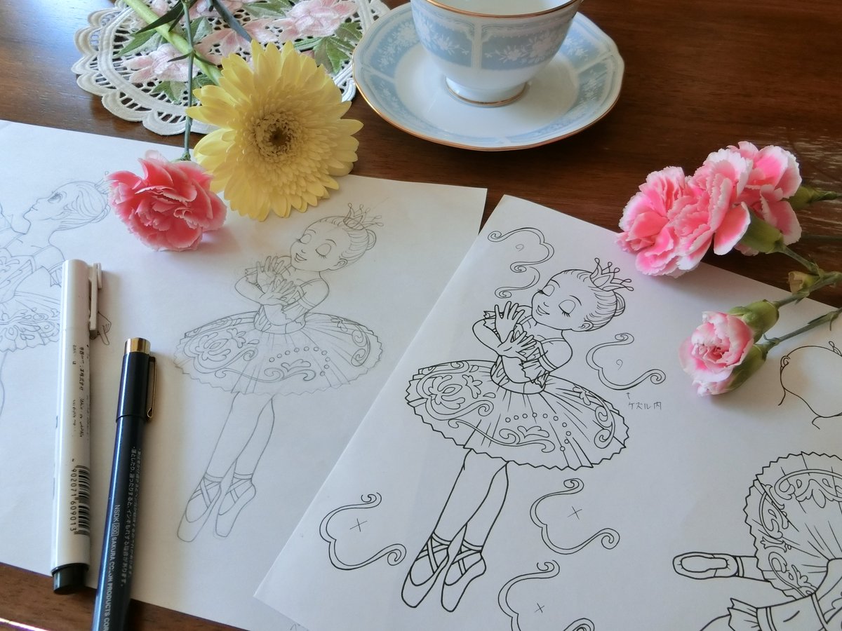 Emma S Free Coloring Greeting Cards On Twitter 勇気の精の次は 呑気の精 カナリアの精 Pcに取り込んで一部修正します Next One Is Songbirdfairy Ballerina Illustration I Ll Correct Costume Decoration On Pc バレエ イラスト