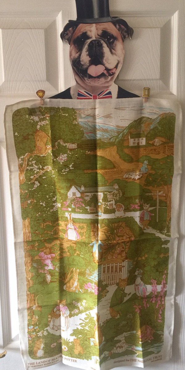 WatsonsVintage's tweet photo. WHAT A TRULY STUNNING 4th WEDDING ANNIVERSARY GIFT available in my #etsy shop: RARE Vintage Unused Circa 1960s/1970s Pat Albeck Irish Linen 'The Land Of Beatrix Potter' Tea Towel -Wall Hanging -https://t.co/bfteXvjdna #PatAlbeck #Linen #BeatrixPotter #TeaTowel #WallHanging #Rare https://t.co/UzJgajdldG