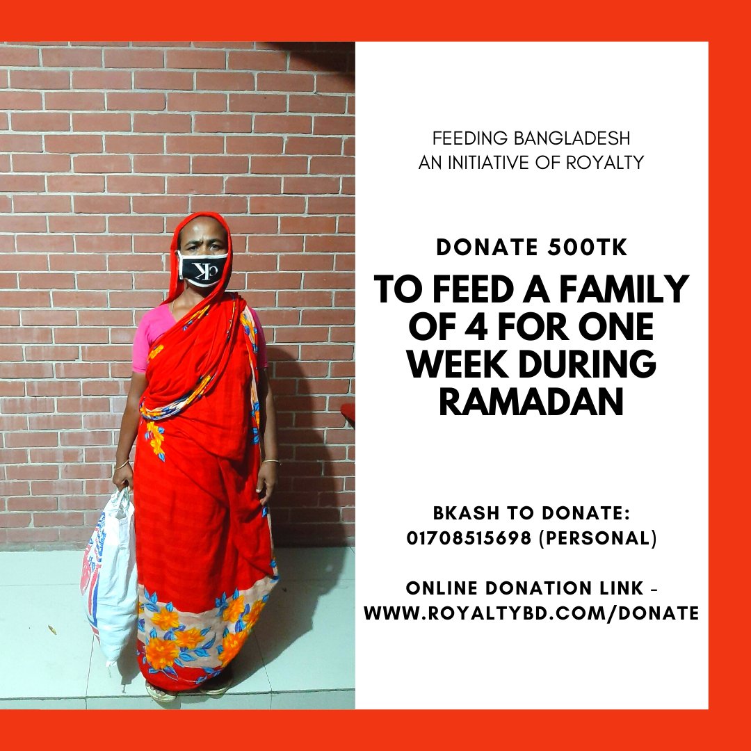 RoyaltyBD's tweet photo. Feeding Bangladesh | An initiative of Royalty

Help the poor to fight the crisis by donating here: https://t.co/cOxI5bn6GD

Our second round of survival bags of one week for four-person which contains Iftar items and grocery.

Be a part of this good cause by donating today! https://t.co/fhQ83mboAh