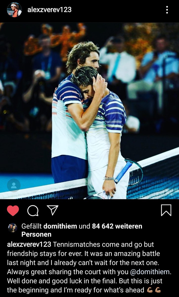 We’re good friends. I’m happy for him, as well, that he’s playing so good here. He made his breakthrough at a Grand Slam. We have no secrets from each other. We played so many times, also on very special occasions.” Domi said.