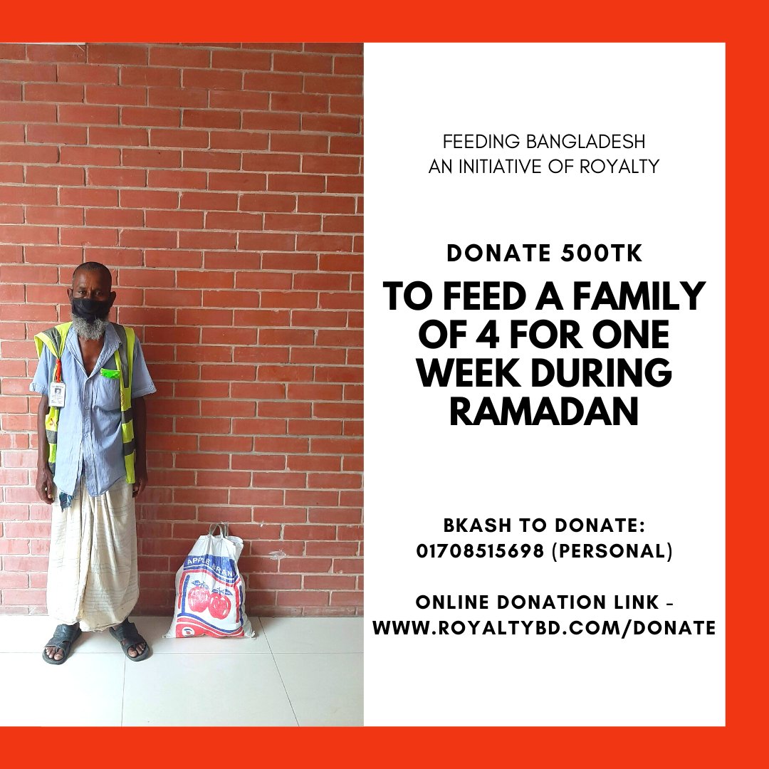 RoyaltyBD's tweet photo. Feeding Bangladesh | An initiative of Royalty

Help the poor to fight the crisis by donating here: https://t.co/cOxI5bn6GD

Our second round of survival bags of one week for four-person which contains Iftar items and grocery.

Be a part of this good cause by donating today! https://t.co/rPnwpOY3ub
