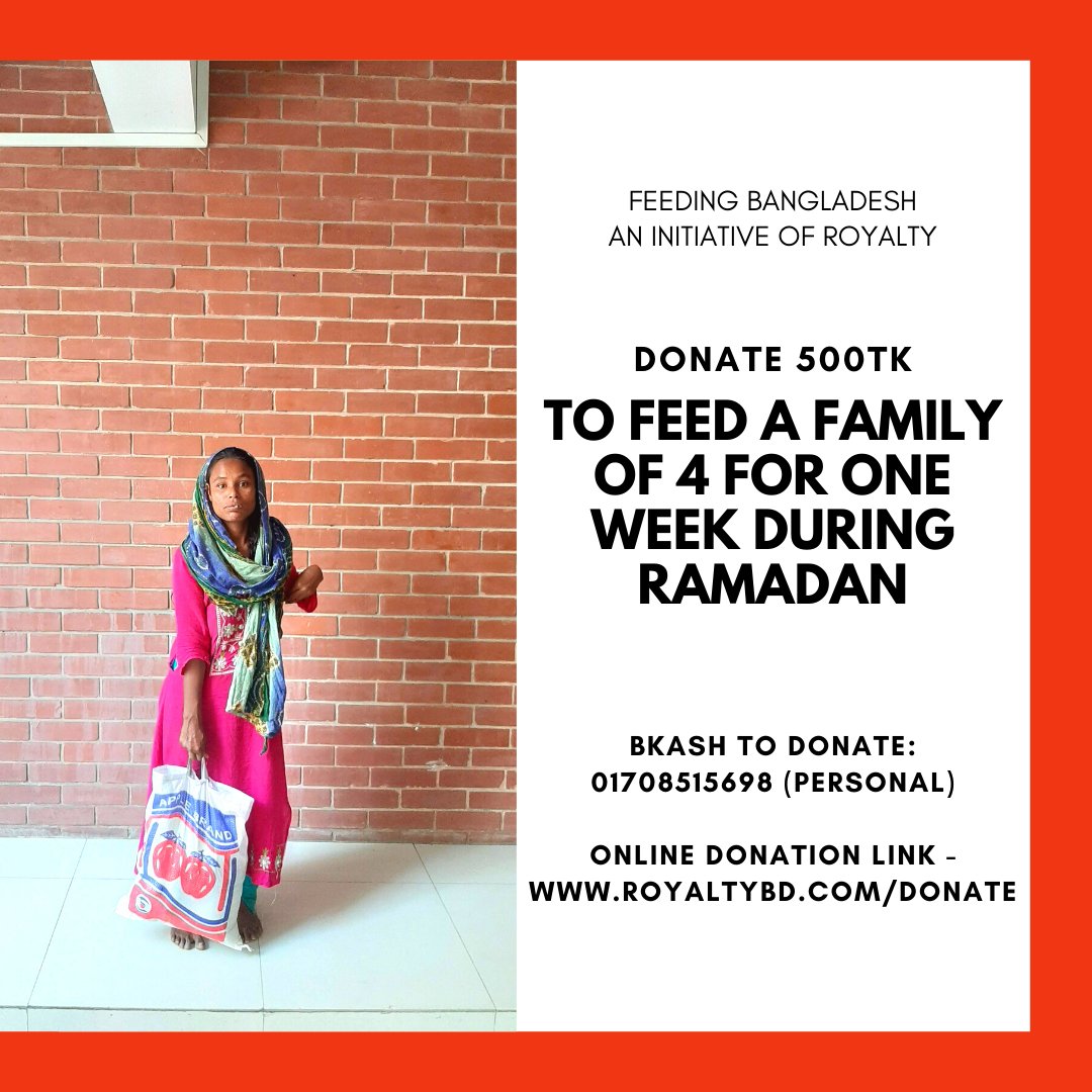 RoyaltyBD's tweet photo. Feeding Bangladesh | An initiative of Royalty

Help the poor to fight the crisis by donating here: https://t.co/cOxI5bn6GD

Our second round of survival bags of one week for four-person which contains Iftar items and grocery.

Be a part of this good cause by donating today! https://t.co/myYRyDybN9