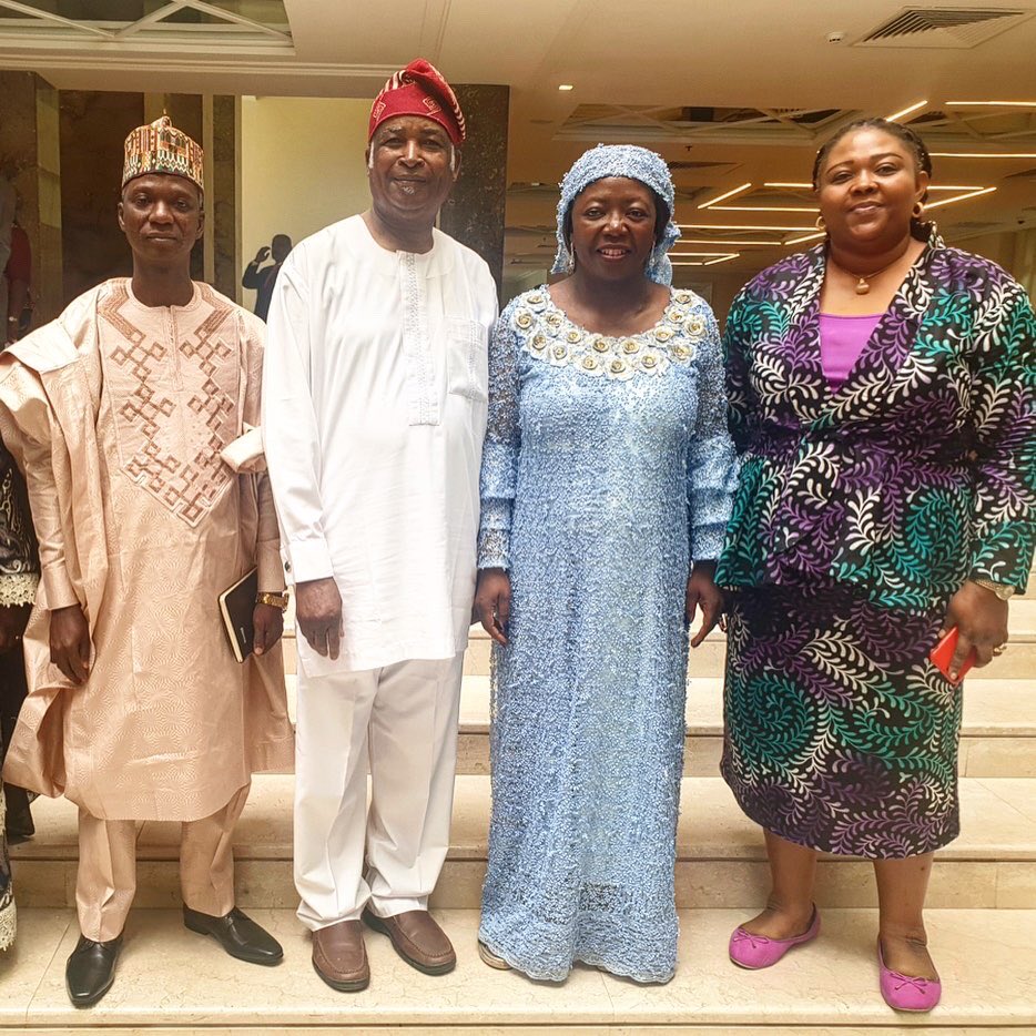 edevfoundation's tweet photo. #TBT on a #SundayMorning
5th of March 2020 #BC
Betsy McCallon the Chief Executive Officer, @WRAglobal Global Secretariat, Dr. Kayode. Afolabi, Director and head Reproductive Health Division @Fmohnigeria , Mr. Tonte Ibraye, Executive Director, @WRANigeria
#EDFE #NGO https://t.co/rD1vJ07jrP