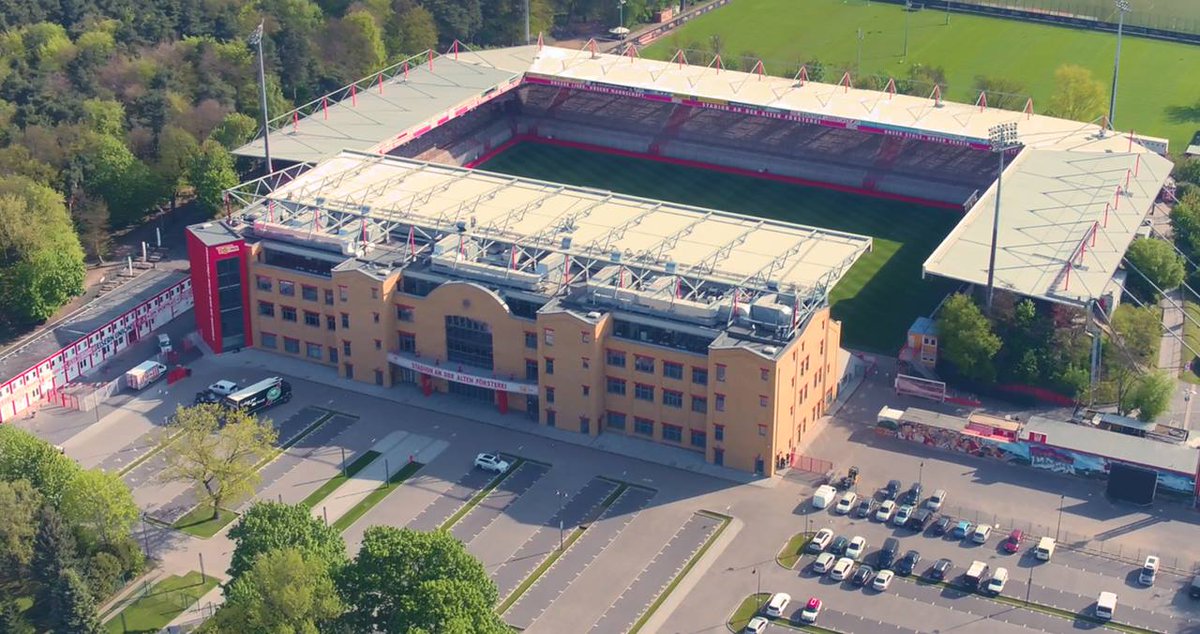 A – Easy one: Alte Försterei. Our beloved home since 1920 and now for a century of football. Reconstructed by our own fans. All standing areas apart from the main stand, which was opened against  @CelticFC in 2013. Capacity: 22,012. Future expansion to come. #fcunion