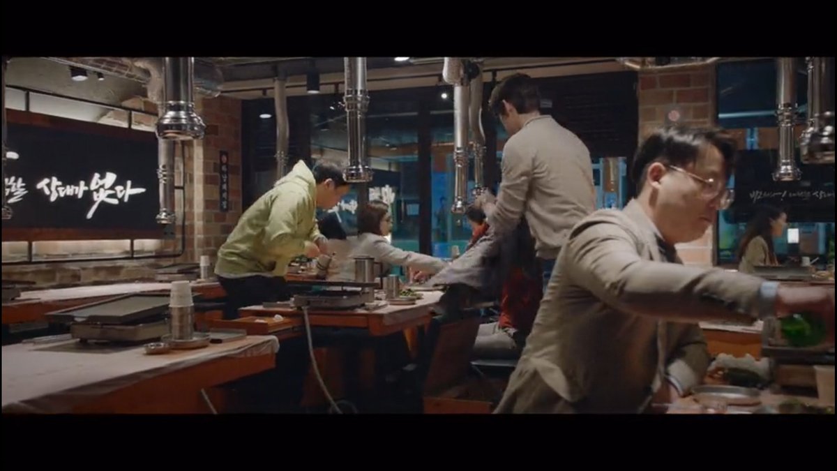 My favorite part of squad eating out is they do different things at a time. Some are fixing the table , giving out tissue, spoon & chopstick. Jeongwon folding his coat & hiding it below the sit so smoke of BBQ will not go to his coat. (Jeongwon as organized & neat freak)