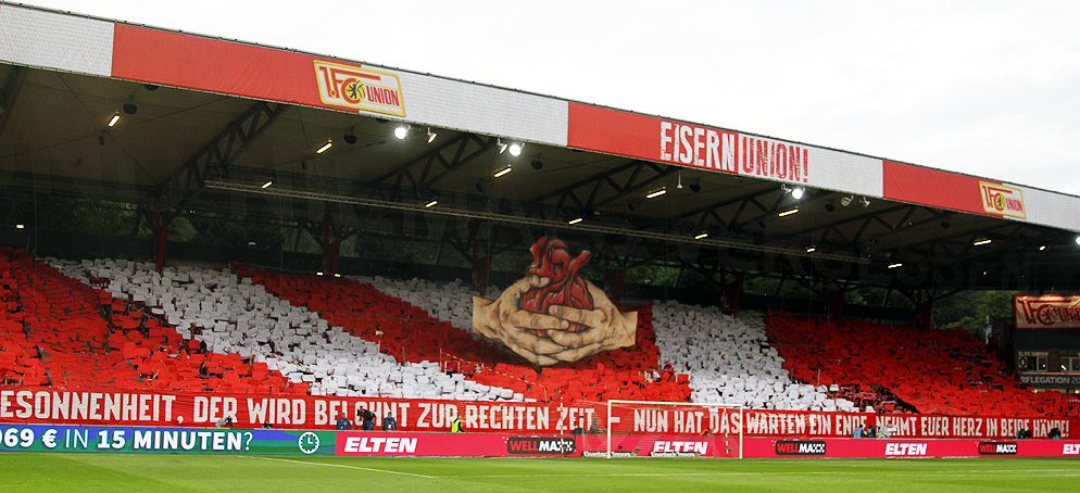 C – Choreos: We only see the end product for a few seconds, but it's a pain-staking task to prepare, design and put together displays. Without the fans, this isn't possible. At the Alte Försterei or around the country.  #fcunion