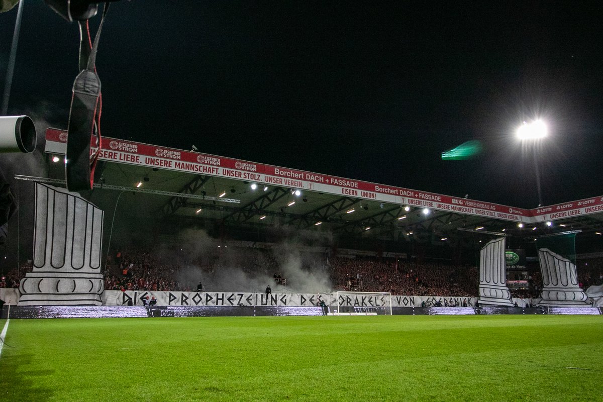 C – Choreos: We only see the end product for a few seconds, but it's a pain-staking task to prepare, design and put together displays. Without the fans, this isn't possible. At the Alte Försterei or around the country.  #fcunion