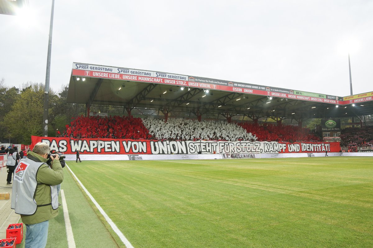 C – Choreos: We only see the end product for a few seconds, but it's a pain-staking task to prepare, design and put together displays. Without the fans, this isn't possible. At the Alte Försterei or around the country.  #fcunion