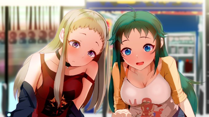 らくがきです何かを覗き込むレイナサマと南条くん#アイドルマスターシンデレラガールズ #デレステ #小関麗奈 #南条光 