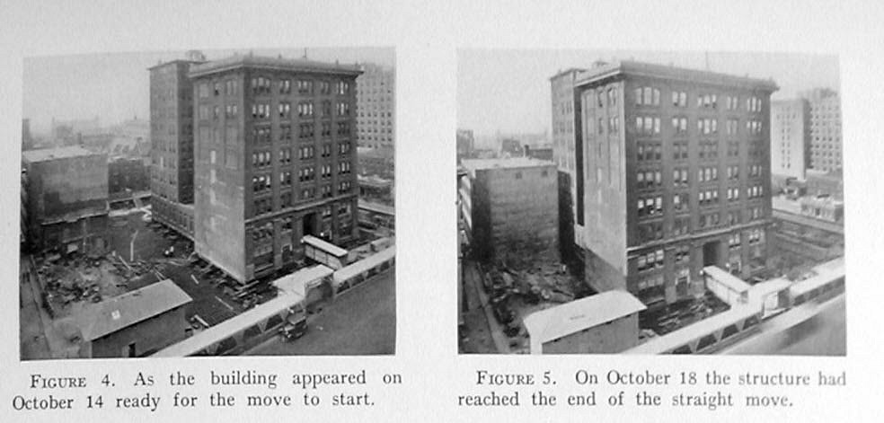 The Indiana Bell Telephone building was rotated in 1930 to free up space on the plot for a new building.