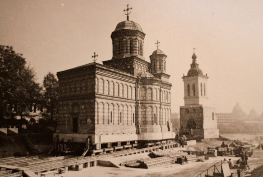 Ceaușescu loved moving buildings in the 1980s, Bucharst churches were moved as the city was redesigned.  https://www.theguardian.com/cities/2016/dec/14/bucharest-moved-churches-safety-communist-romania