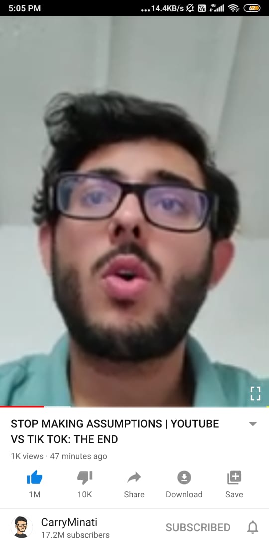 arjungawali1's tweet image. One record is brocken .
Lets break all.
#CarryBreaksTheRecordAgain
@CarryMinati @YouTubeIndia 
#CarryMinati