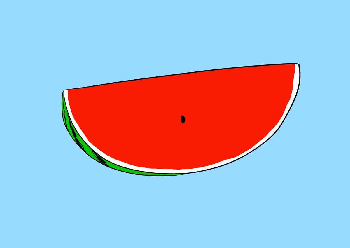 watermelon fruit food no humans blue background simple background food focus general  illustration images