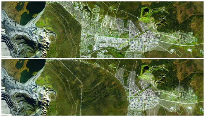 Just reminded by  @UrbanFoxxxx that Kiruna in Sweden is being moved at the ciost of a billion dollars, paid for by the Iron Ore company whose mine is undermining the city. Most being demolished, but some rolled elsewhere. https://www.nytimes.com/2016/05/21/world/europe/kiruna-sweden-move-arctic-circle.html