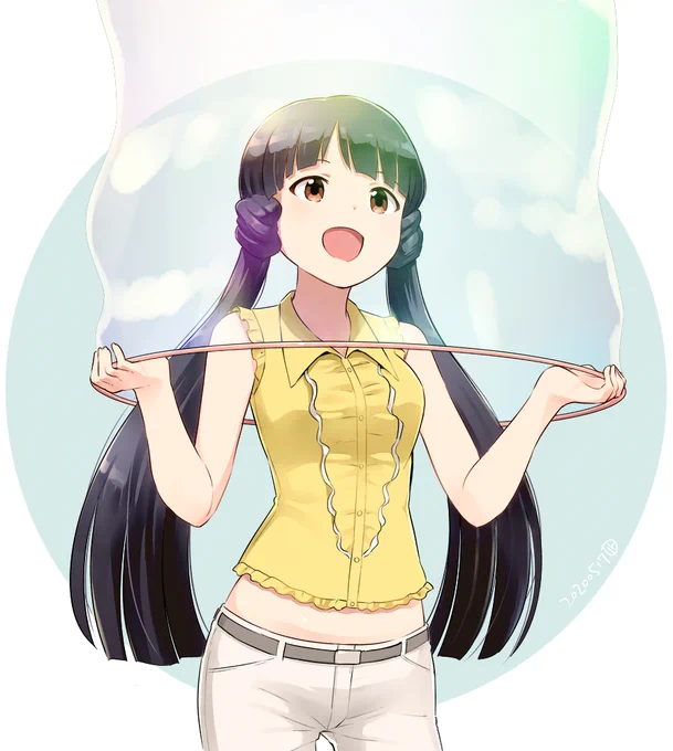 大きなシャボン玉を作れるやつを貰った麗花さん 