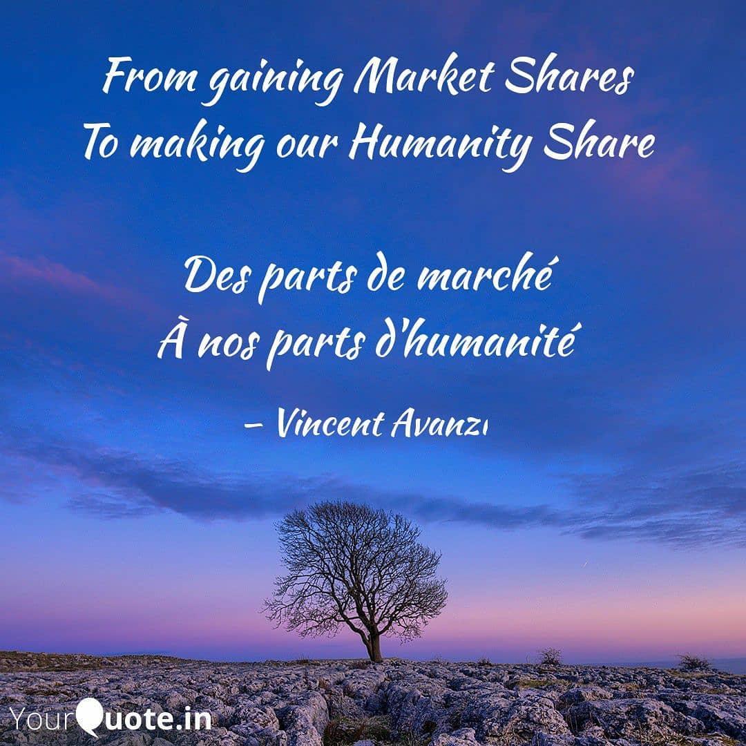 #CoBuild20 #coecrivonsdemain #CowriteTheFuture 🌎📜🌿✨🕊
'From Market Shares to Humanity Share'
'Des parts de marché à nos parts d'humanité' 
#PartsdHumanité #HumanityShare #LaPoésieSauveraLeMondeEtNousSommesTousDesPoètes #PoetryWillSaveTheWorldAndWereAllPoets #CapHumanisme