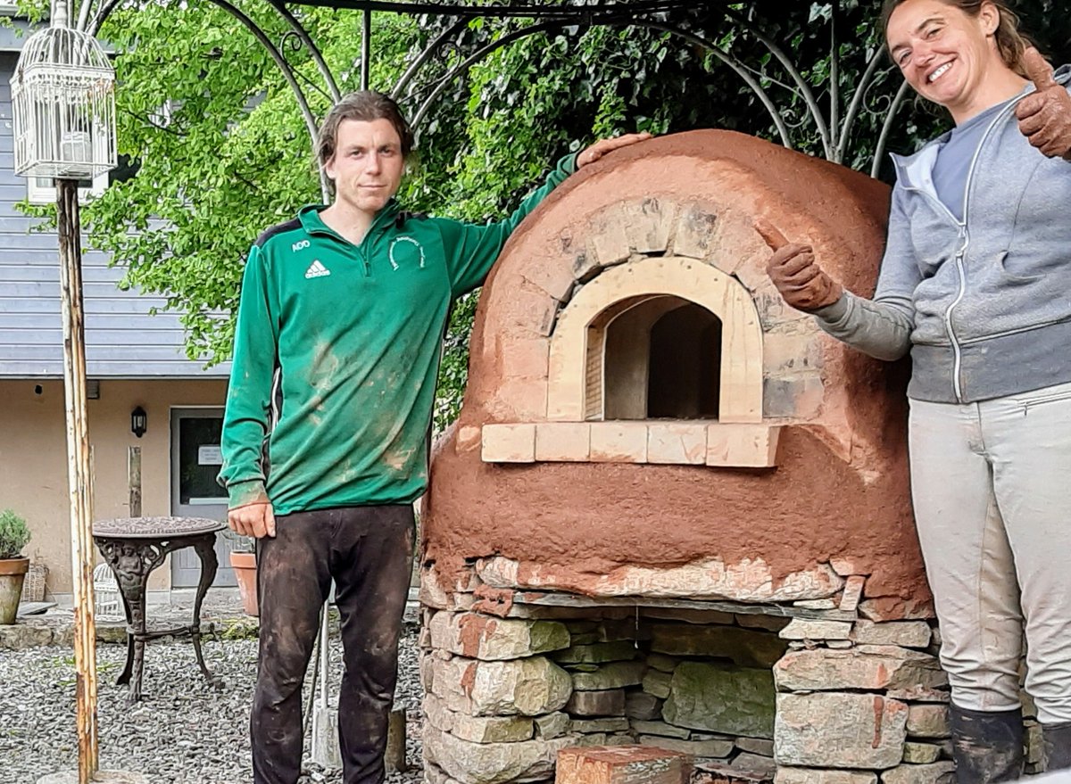 ecogalway's tweet photo. Our newly repaired pizza oven. It only needs some more drying, a clean up and we'll soon be ready to cook again @slieveaughty 
#outdoorfun https://t.co/YLSaCEfFuj