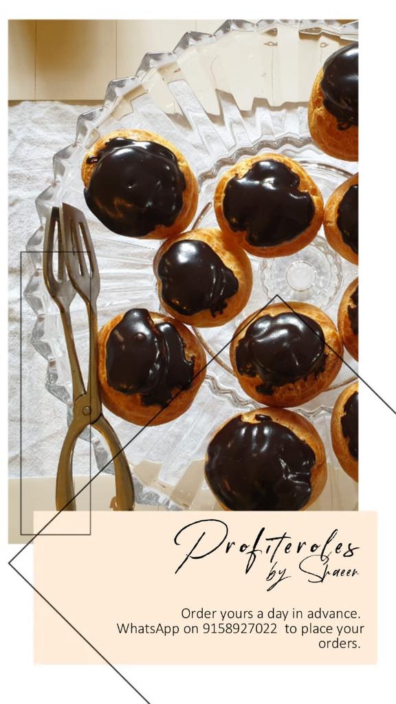 Stunning Profiteroles by Shaeen Gomes, she has some amazing Mango Profiteroles too, something you must not miss. #Profiteroles #Dessert #Foodgasm #Foodporn #Goa #Goenkarponn #Taste #Tasty #Delicious #TasteOfGoa #HealthyAtHome #StayHome #ShaeenGomes #Chocolate #Wow #Lockdown
