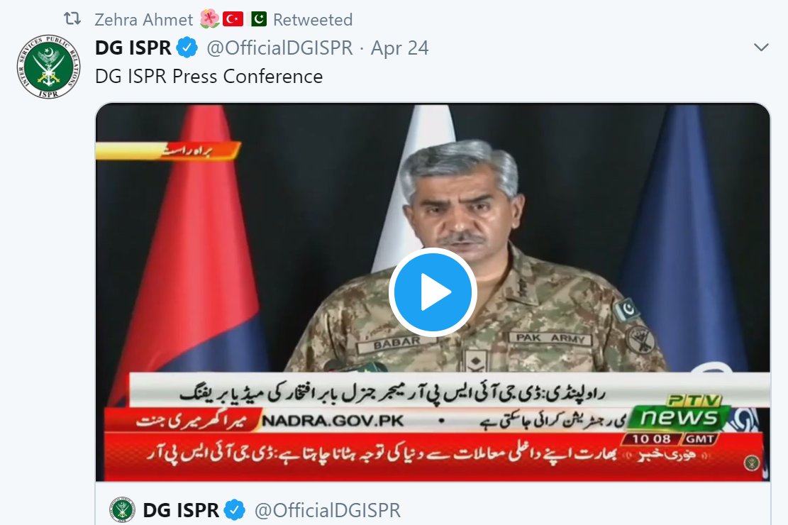 3Yup, the joker did NOT disappoint.A so called girl from Turkey, of all places, seems to be a bit too .. err .. infatuated by the Propagandu-in-Chief's handle, it seems.'She' faithfully retweets practically every single tweet of the DGISPR handle!