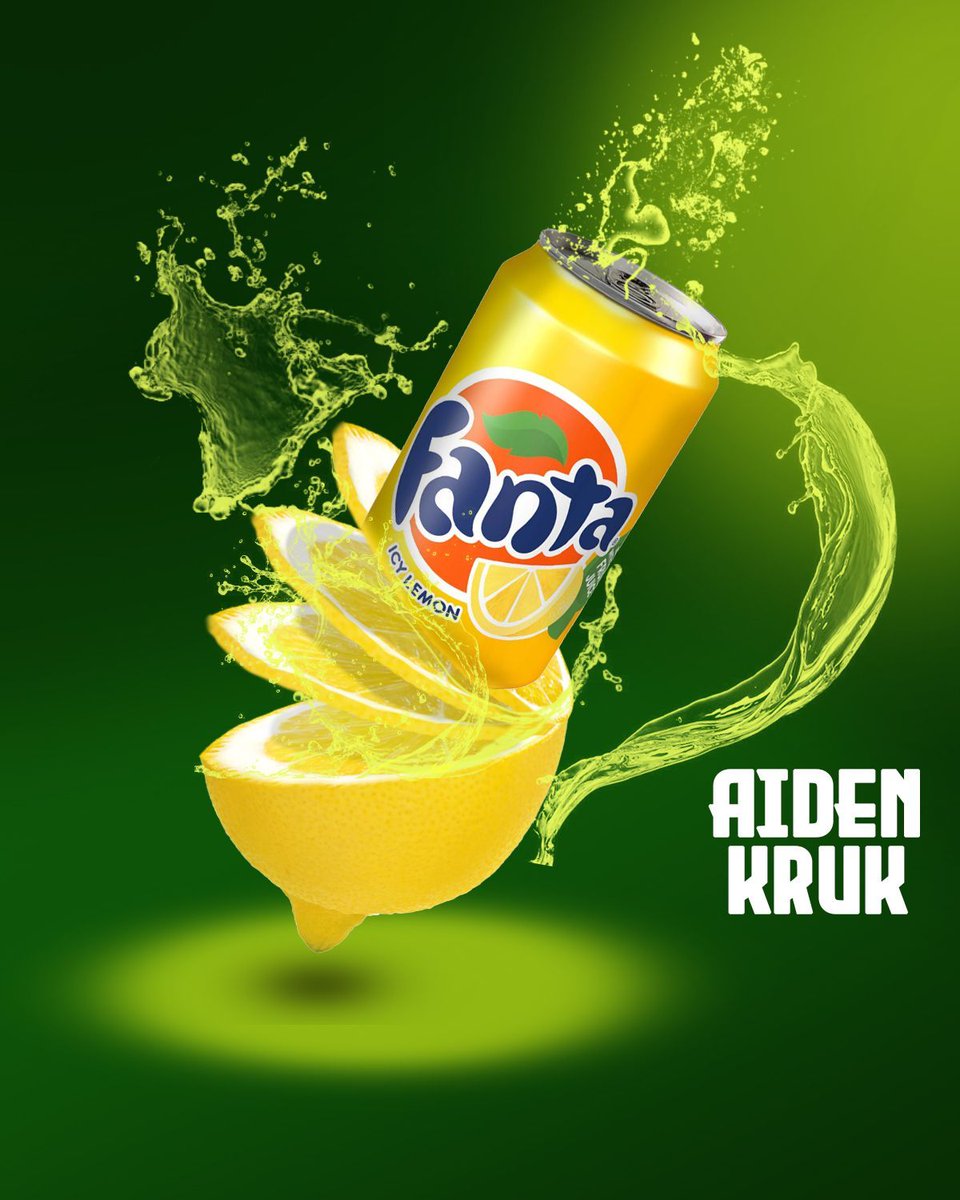 DCrookDesigns's tweet photo. Here's a quick piece from an #adobe #photoshop #tutorial. Creating a #fanta ad using a real fruit. #digitalcrookdesigns #graphicdesigner #graphicdesign https://t.co/3vVrw5J3mS