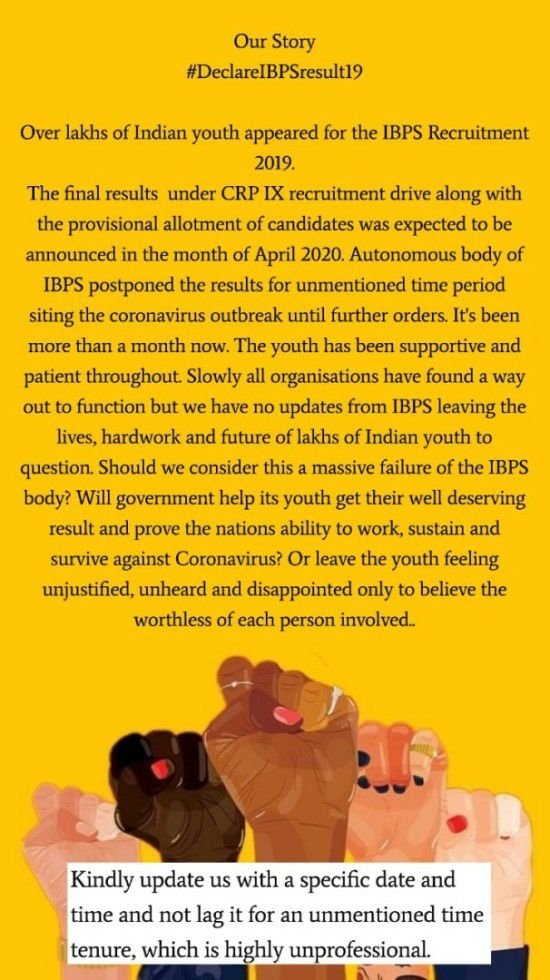 SKhingopa's tweet photo. Please help us #Ibps we are eagerly waiting for the result of Clerk,PO,SO 2019...#DeclareIBPSresult19 https://t.co/QuN6LK2rEM
