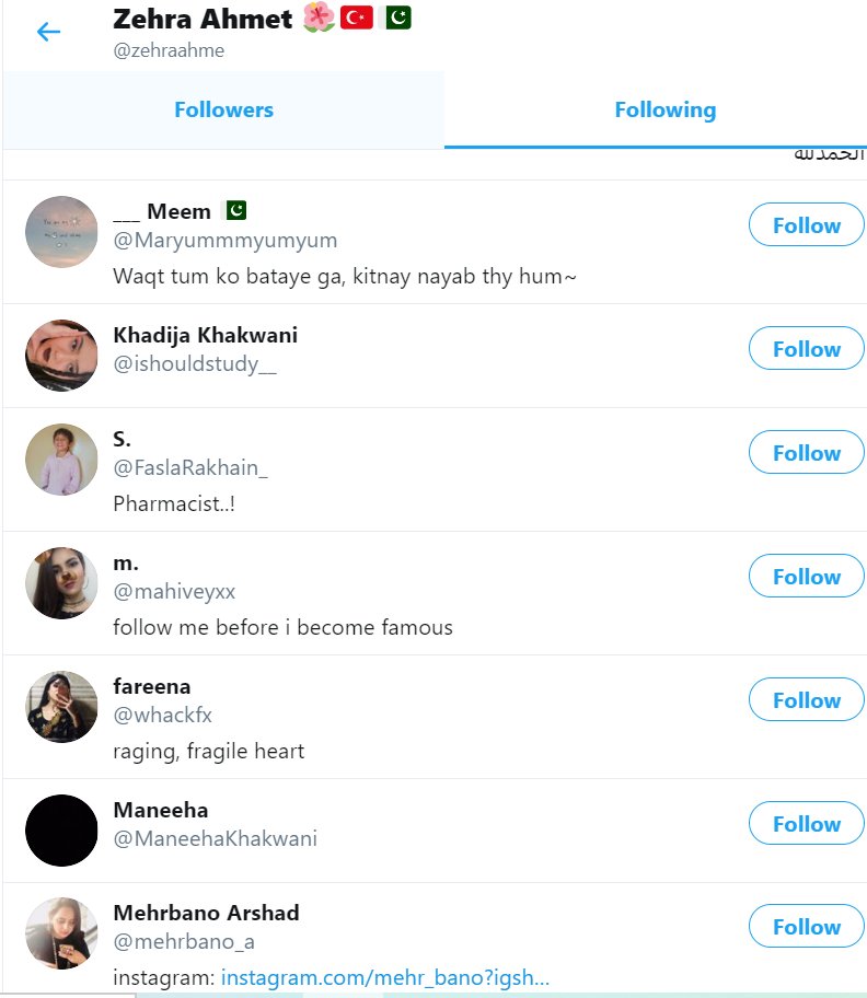 6BUT .. why would an idiot brown panted keyboard warrior create the profile of a Turkish Girl, and yet, follow handles, 90% of which are from Terroristan itself?Not very smart no?:D