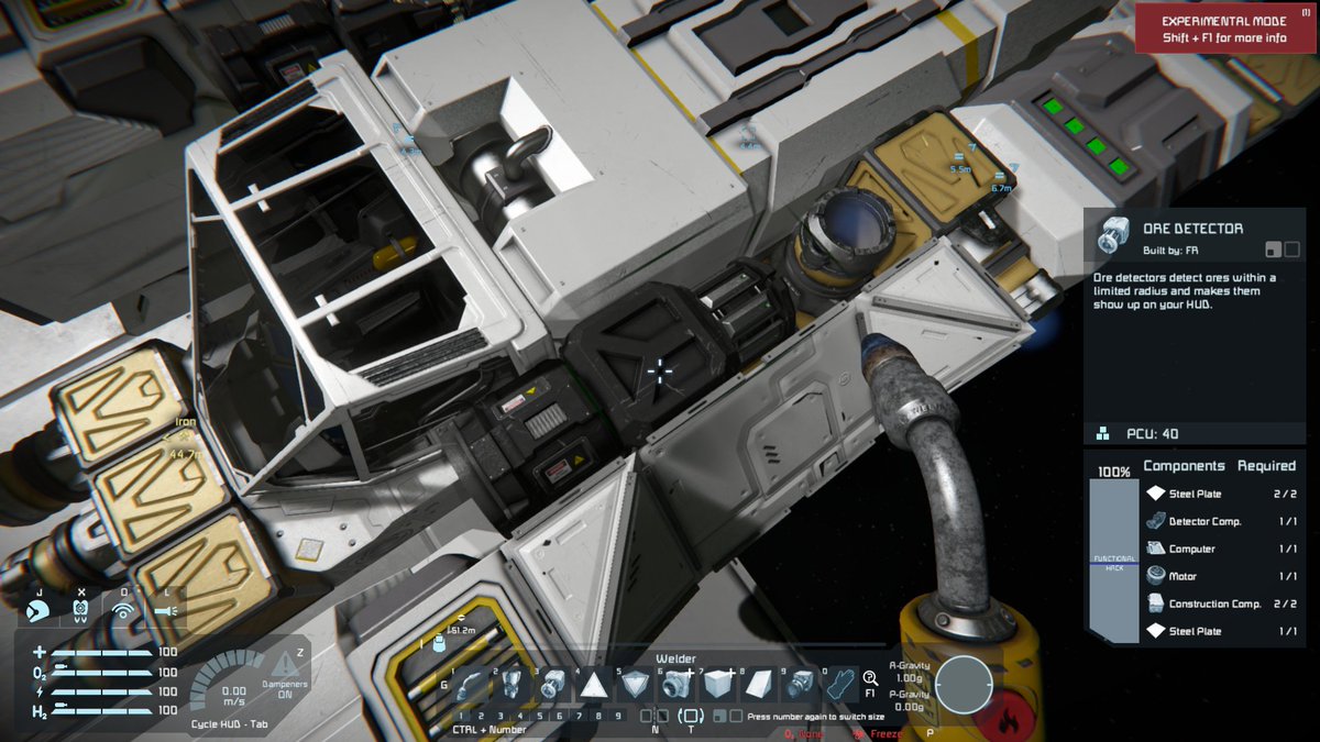 Fr On Twitter Ore Ditector 鉱石レーダー とイオンエンジンを間違えて設置するという恥ずかしすぎるミスをしてたので修正 クリエイティブモードでよかった