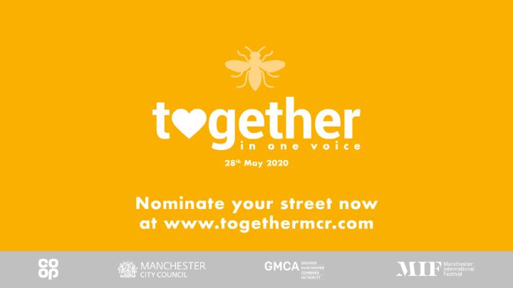 MarkcoopMP's tweet photo. For my MCR Friends: Support @TogetherMCR in #TogetherWithOneVoice as they bring together the whole of Greater Manchester in song on Thur 28 May 🎤 
Residents can nominate their street to feature in live drone recordings of the event! Find out more here: https://t.co/07q5W5PEBb https://t.co/GVDoBLcxaH