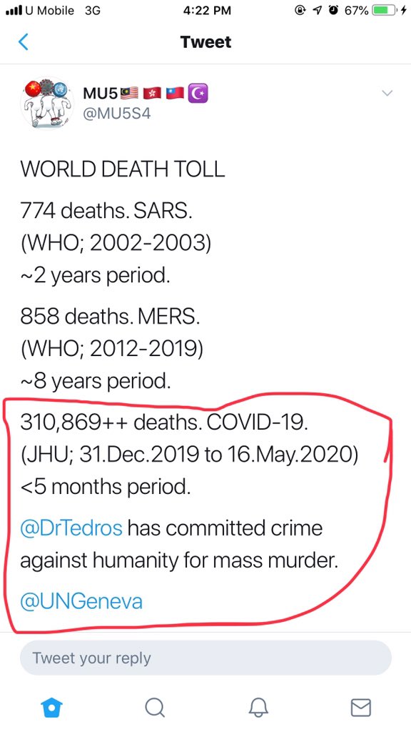 shalomegrace1's tweet photo. @MU5S4 @KKMPutrajaya @WHO @usembassykl @FRinMalaysia @UKinMalaysia @ItalyinMalaysia @SwedeninMY @CanadaMalaysia @RusEmb_Malaysia @BelgiumMalaysia @DrTedros @UNGeneva Congratulations‼️⚠️ WH? n Teddyrose ⚠️You did it!‼️ @realDonaldTrump @ScottMorrisonMP @PMOIndia #WWG1WGA_WORLDWlDE #GlobalNonElites. #againstNWO #WHOconnection. #CCPconnection #ChinaForReal. #SaveKids https://t.co/kMUTfI5PuD
