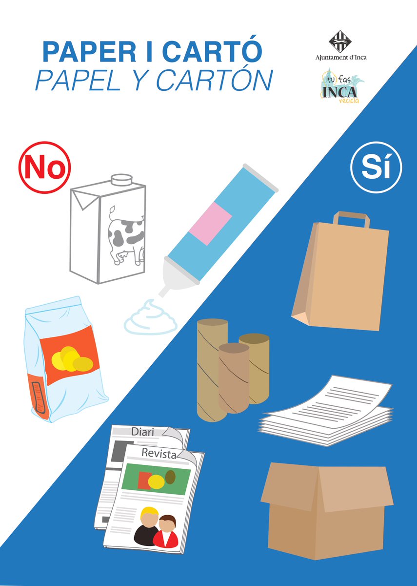 incaciutat's tweet photo. 🚮 El cartó sempre l'hem de dipositar plegat, així ocupa menys espai! Et reptam a penjar una foto! #Incarecicla https://t.co/EqOgYJnUCc