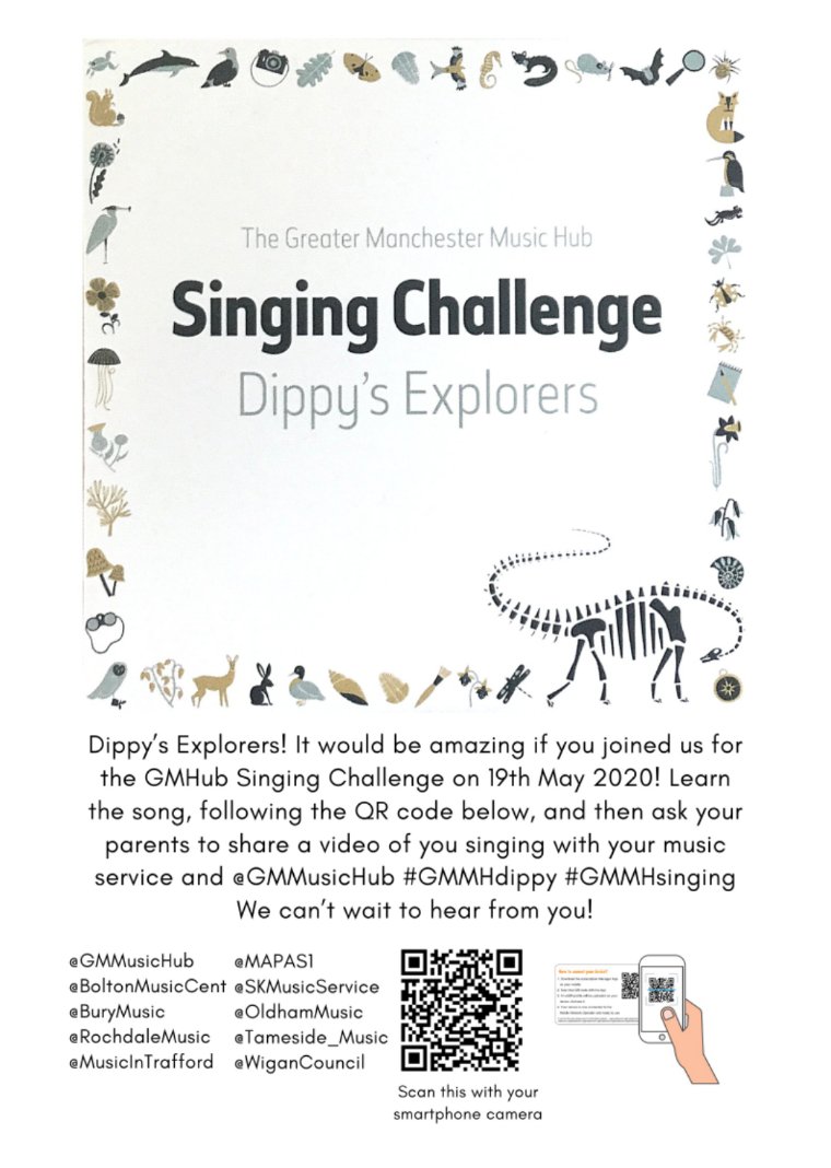 BoltonMusicCent's tweet photo. Children in #Bolton & #Blackburn with #Darwen! It would be amazing if you joined us for the
@GMMusicHub
Singing Challenge on 19th May 2020! Learn the song here https://t.co/YI5xnKxBEh then ask a parent to share a video of your singing with us! #GMMHdippy #GMMHsinging https://t.co/RCjvuBwWvU