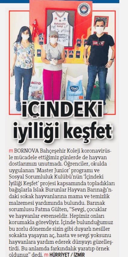 Sosyal sorumluluk kulübü öğrencilerimiz, hayvan dostlarımızı unutmadı.