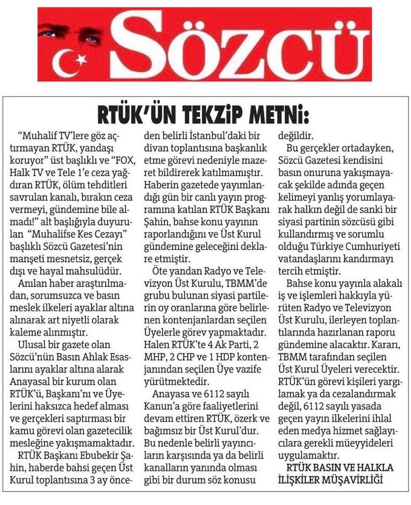 “Kamuoyuna Saygıyla Duyurulur”