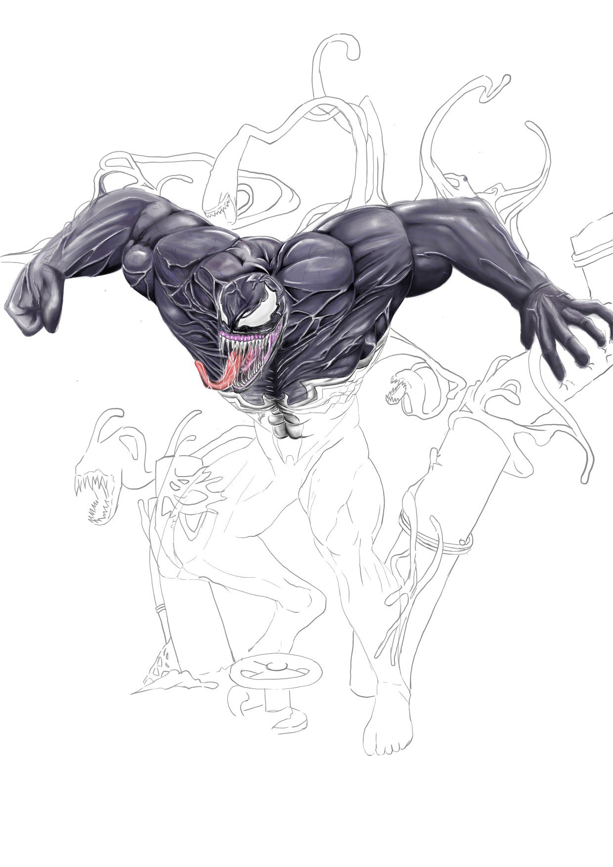 Nのひと ヴェノムの進捗 全然進んでないですが いつになったらできるんやろか 絵描き Marvel マーベル スパイダーマン ヴェノム カッコいいと思ったらリツイート カッコいいと思ったらいいね T Co 76yibnieoy Twitter